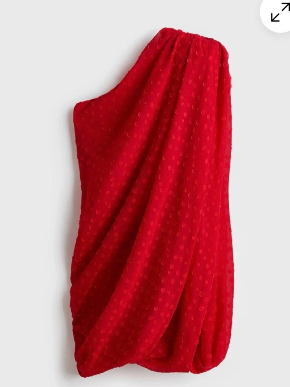STELLA MCCARTNEY H&M DRAPED ONE SHOULDER DRESS S NWT - Picture 4 of 5
